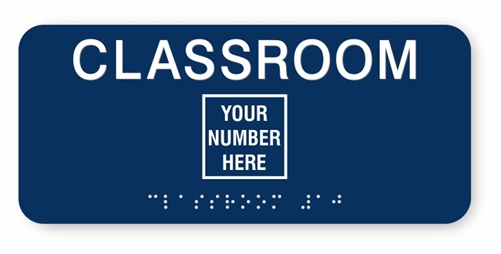 Custom Classroom Braille Sign