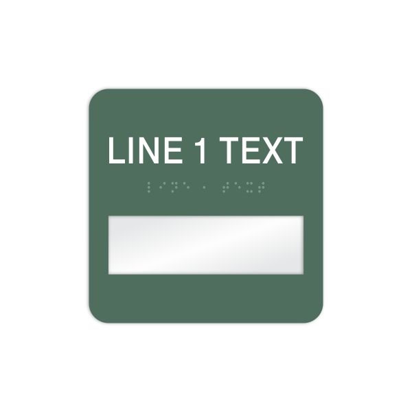 Window Braille Sign, 6x6" one line text