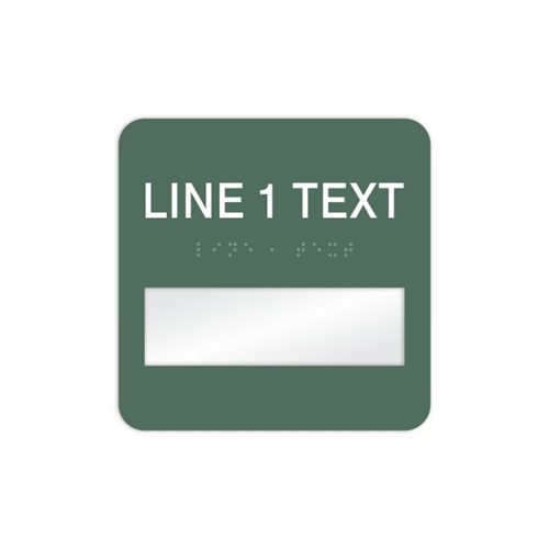 Window Braille Sign, 6x6" one line text