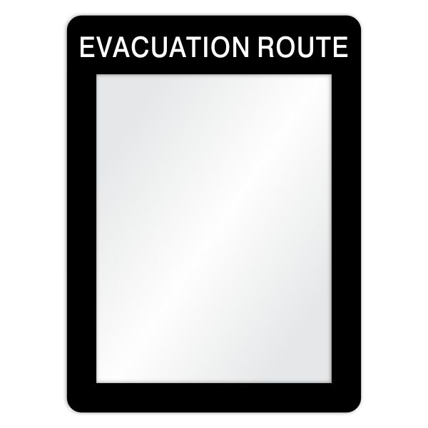 Window Evacuation Plan Holder Map Sign