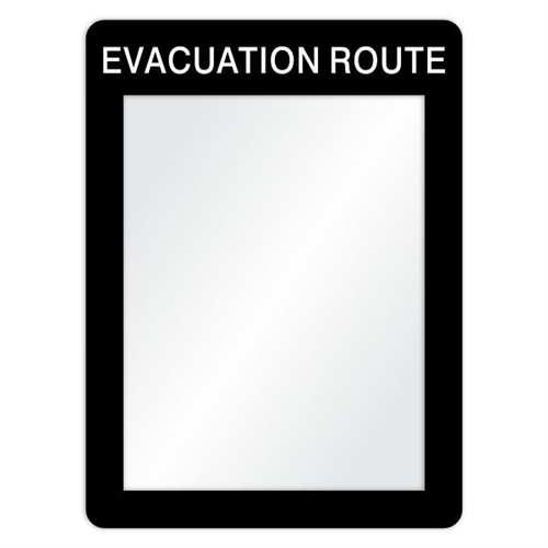 Window Evacuation Plan Holder Map Sign
