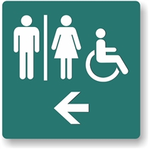 Restroom Directional Restroom Sign