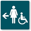 Women's Directional Restroom Sign