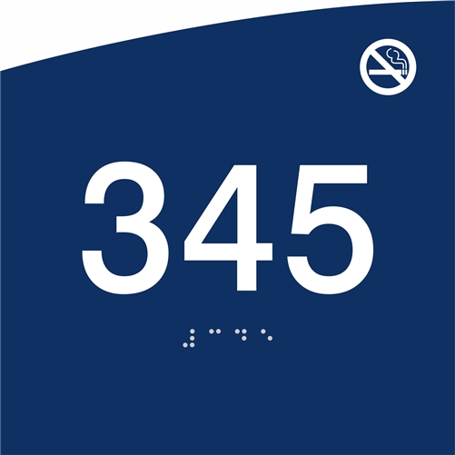 Room Number Braille Sign