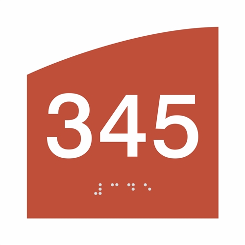 Room Number Braille Sign