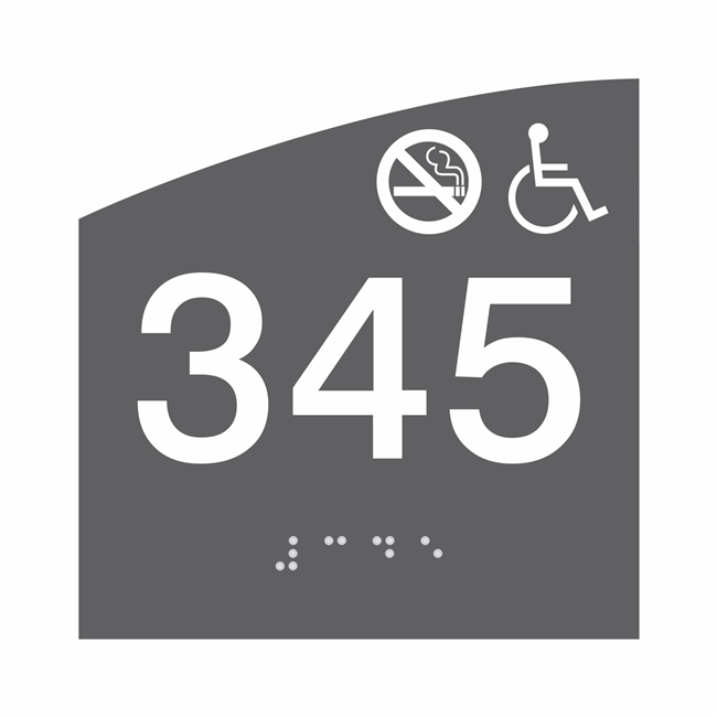 Room Number Braille Sign