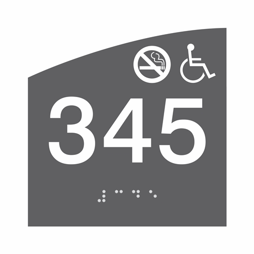 Room Number Braille Sign
