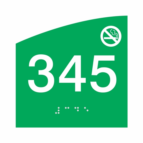 Room Number Braille Sign