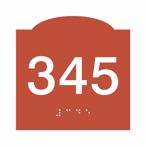 Room Number Braille Sign