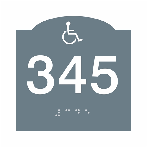 Room Number Braille Sign