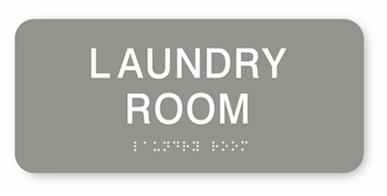 Laundry Room Braille Sign