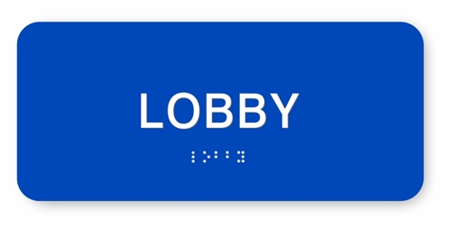 Lobby Braille Sign