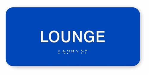 Lounge Braille Sign