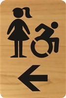 Directional Restroom Sign
