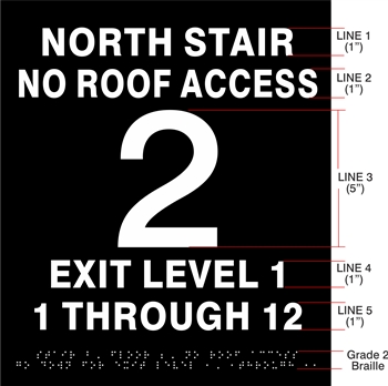 Stairwell Sign
