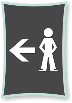 Boy's directional Sign