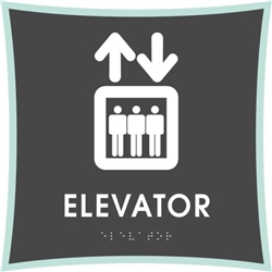 Elevator braille ADA Sign