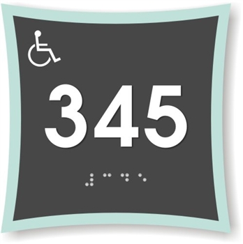 Room Number Braille Sign