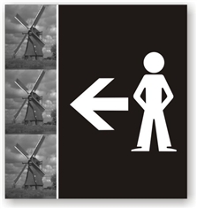 Boy's Directional Sign