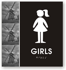 Girl's Braille Sign