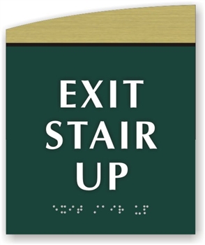 EXIT STAIR UP Braille Sign