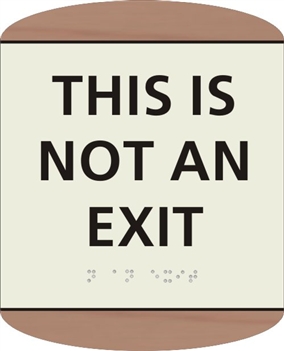 NO EXIT Braille Sign