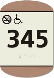Room Number Braille Sign
